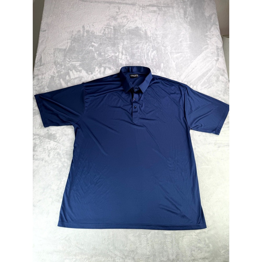 Collars & Co. Polo Shirt Mens 4XL Navy Blue Tennis Golf Performance Resort Wear